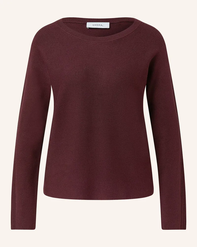 COMMA Pullover Dunkelrot