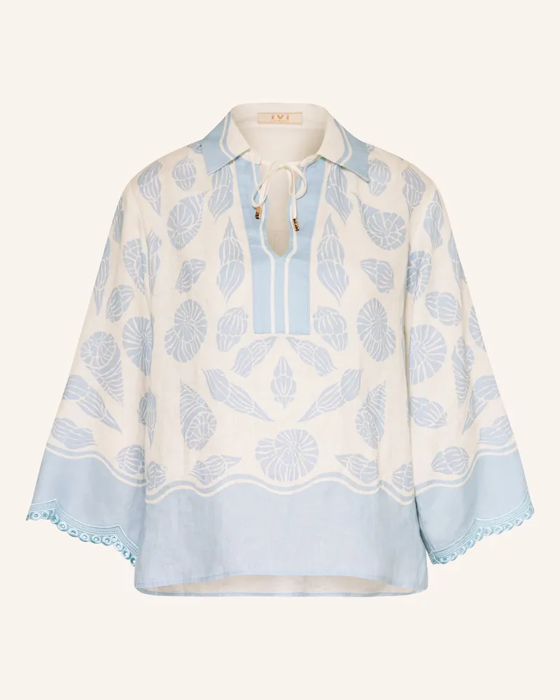 IVI Collection Blusenshirt mit Lochspitze Creme