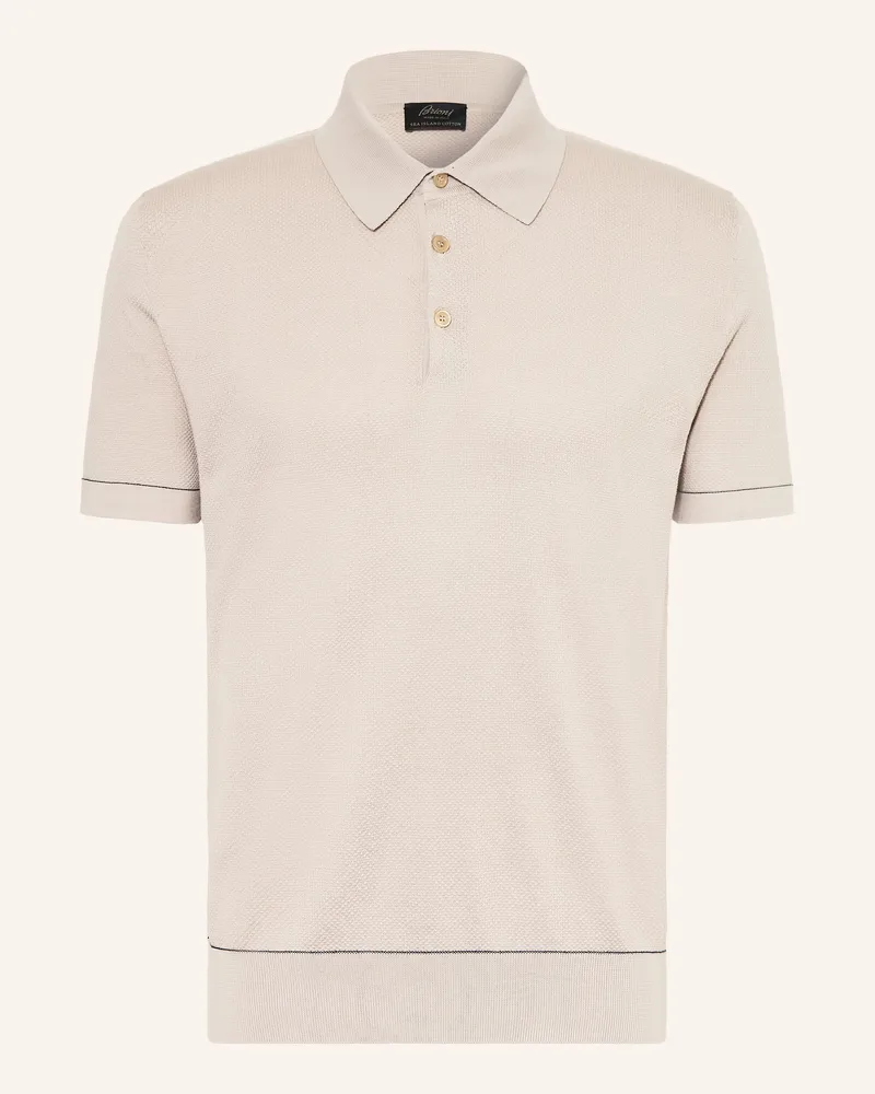 Brioni Strick-Poloshirt beige Beige
