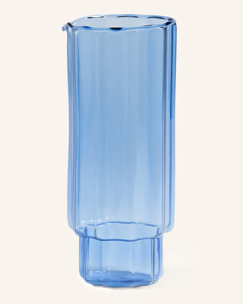 &k amsterdam Karaffe BLOOM Blau