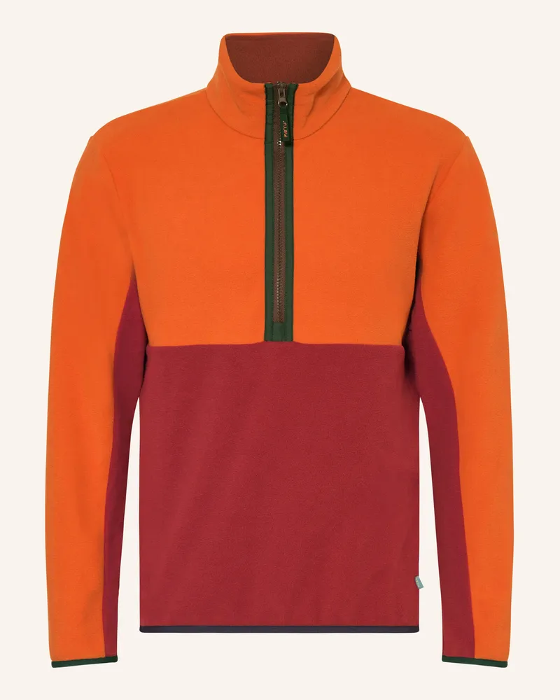 me°ru' Fleece-Troyer MANSFIELD Dunkelorange