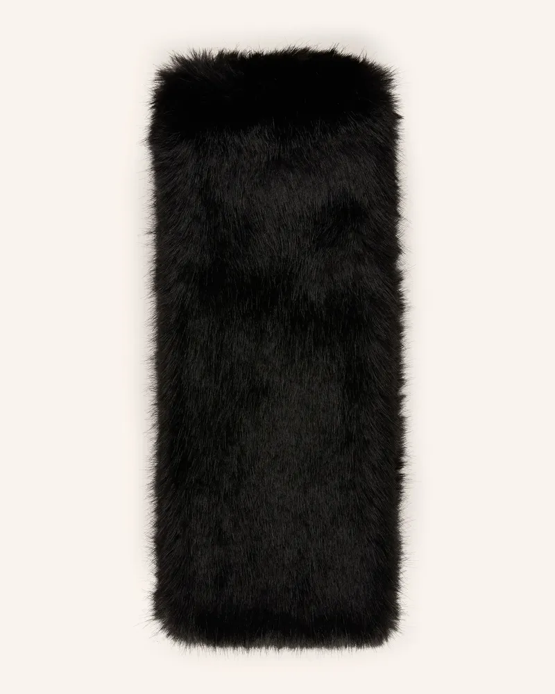 By Malene Birger Kunstfell-Schal Pella schwarz Schwarz