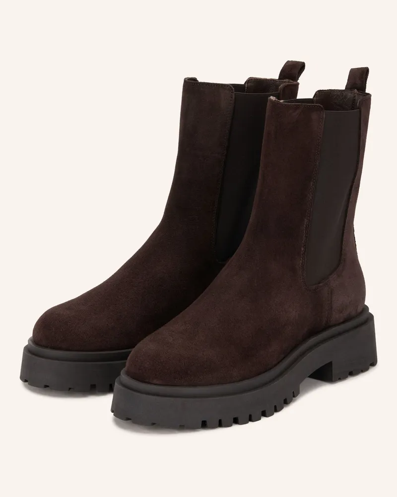 Mrs & HUGS Chelsea-Boots braun Dunkelbraun