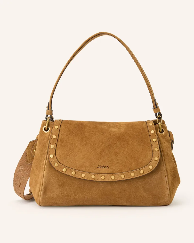 Isabel Marant Handtasche Chany Medium Mit Nieten braun Cognac