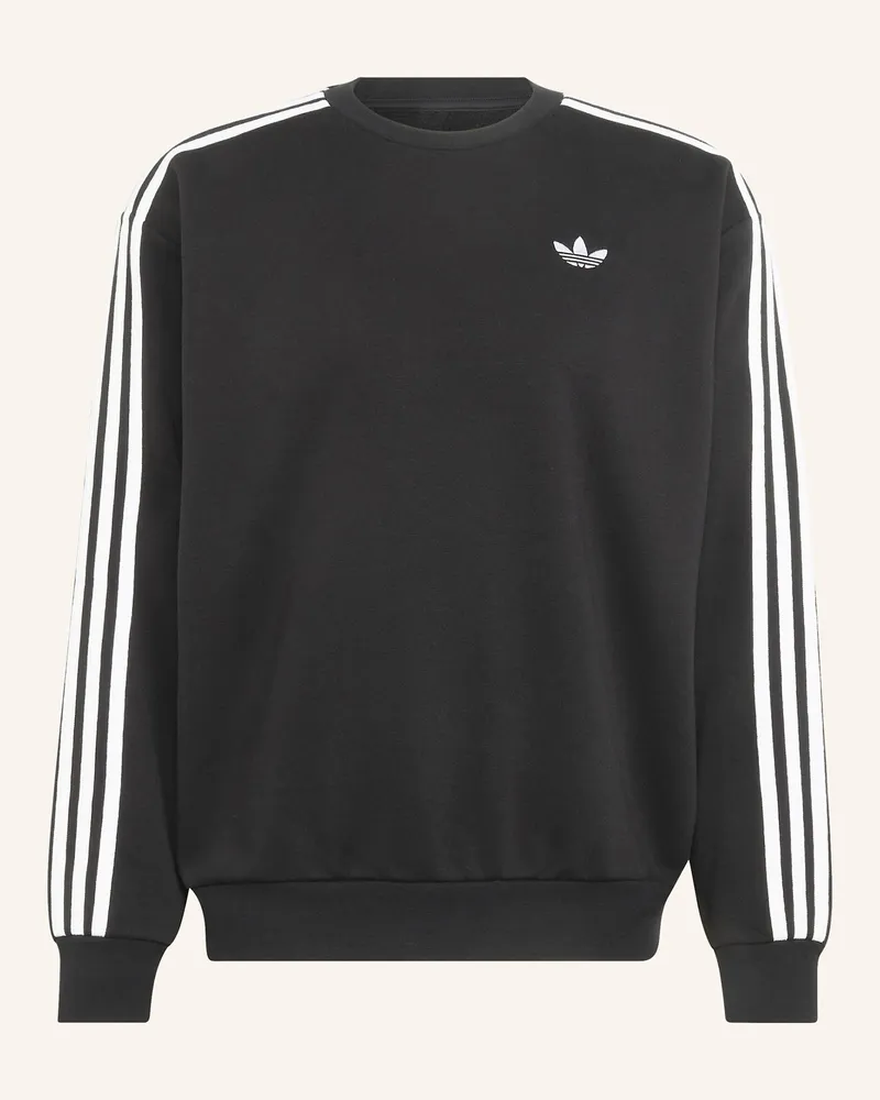 adidas Adicolor 3-Streifen Oversized Crewneck schwarz Schwarz