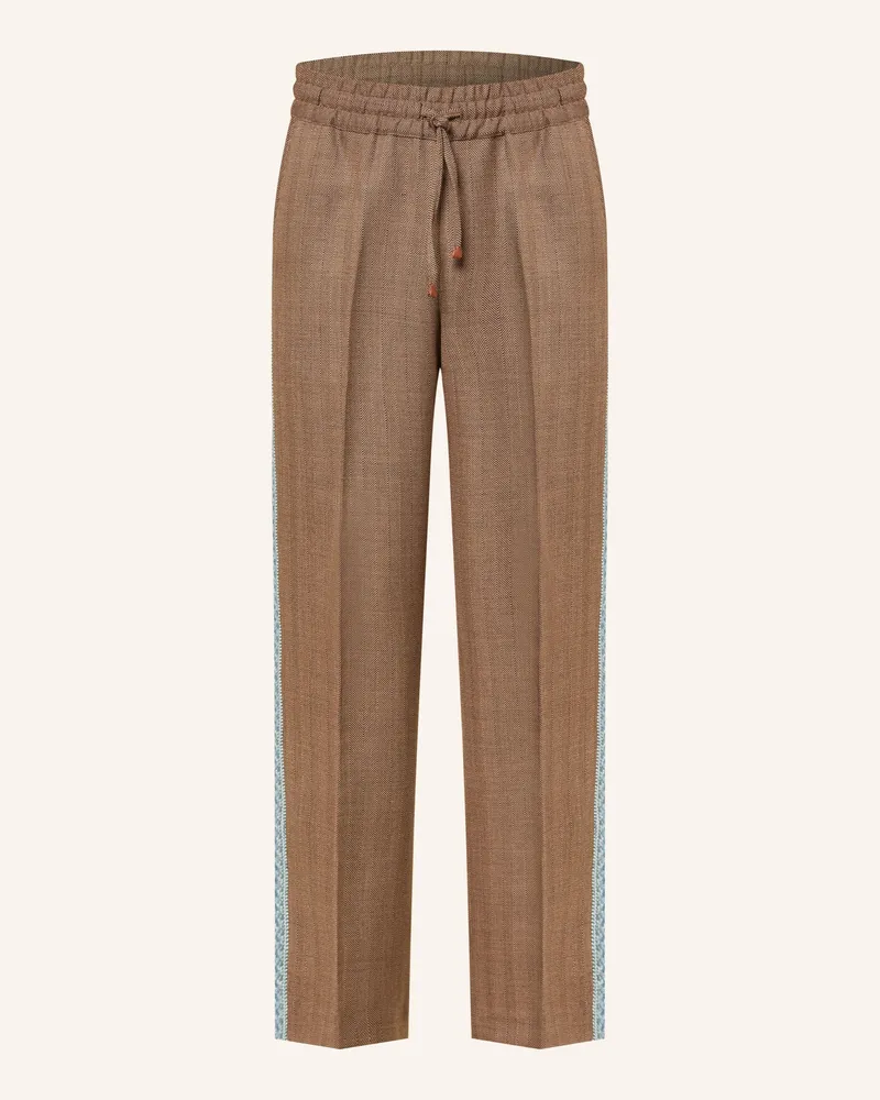 Drôle de Monsieur Hose LE PANTALON CHEVRON Regular Fit Camel