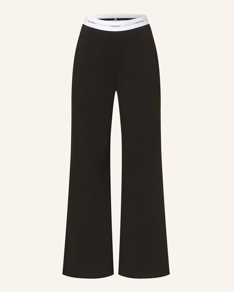 Calvin Klein Lounge-Hose LOGO COTTON JERSEY Schwarz