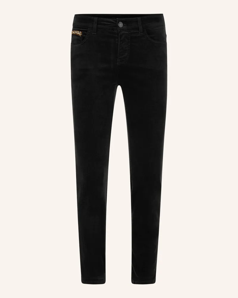 Marc Cain Samthose SILVI mit Schmucksteinen Schwarz