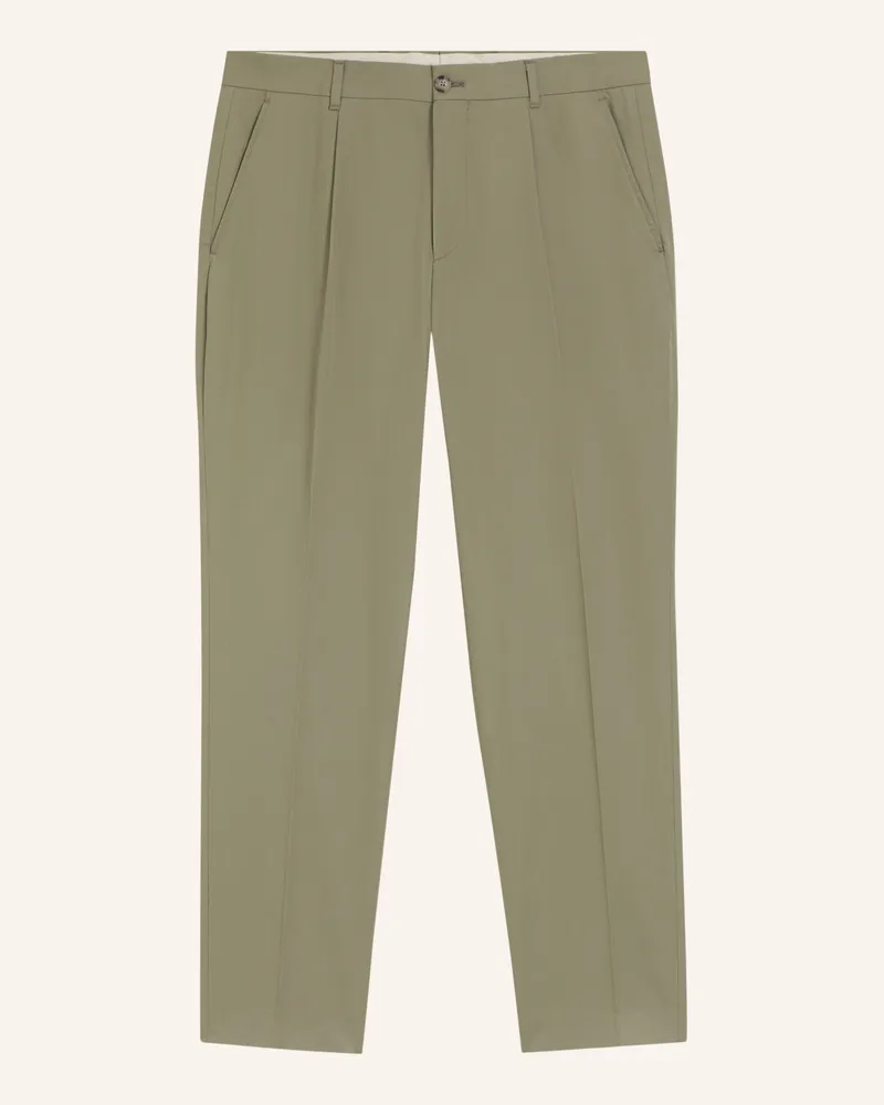 HUGO BOSS Business Hose C-Perin-Pl-263 Tapered Fit gruen Khaki