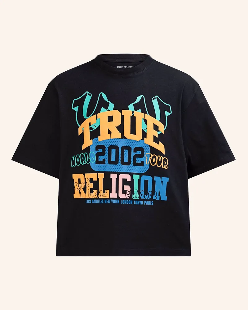 True Religion T-Shirt University schwarz Schwarz