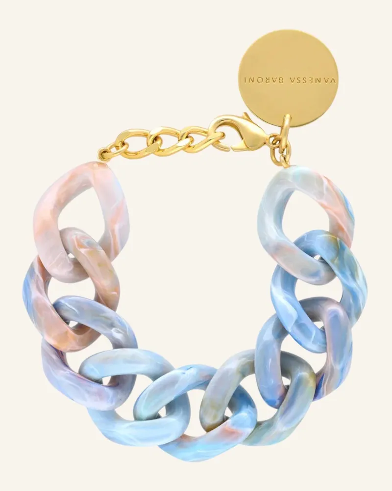 Vanessa Baroni Armbänder Flat Chain Bracelet Sea Wave By Glambou gold Gold