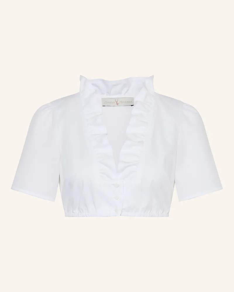 Johann & Johanna Dirndlbluse weiss Weiss