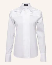 van Laack Bluse Modern Fit Langer Ärmel Hemdblusenkragen Weiss