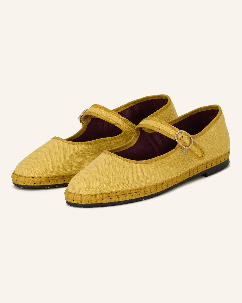 FLABELUS Mary-Jane-Ballerinas ZUIHITSU Gelb