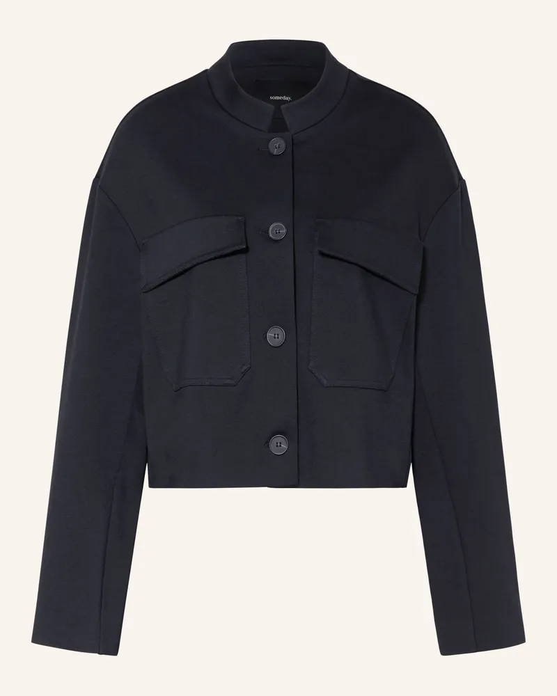 someday. Kastenjacke Nualin Aus Jersey blau Dunkelblau
