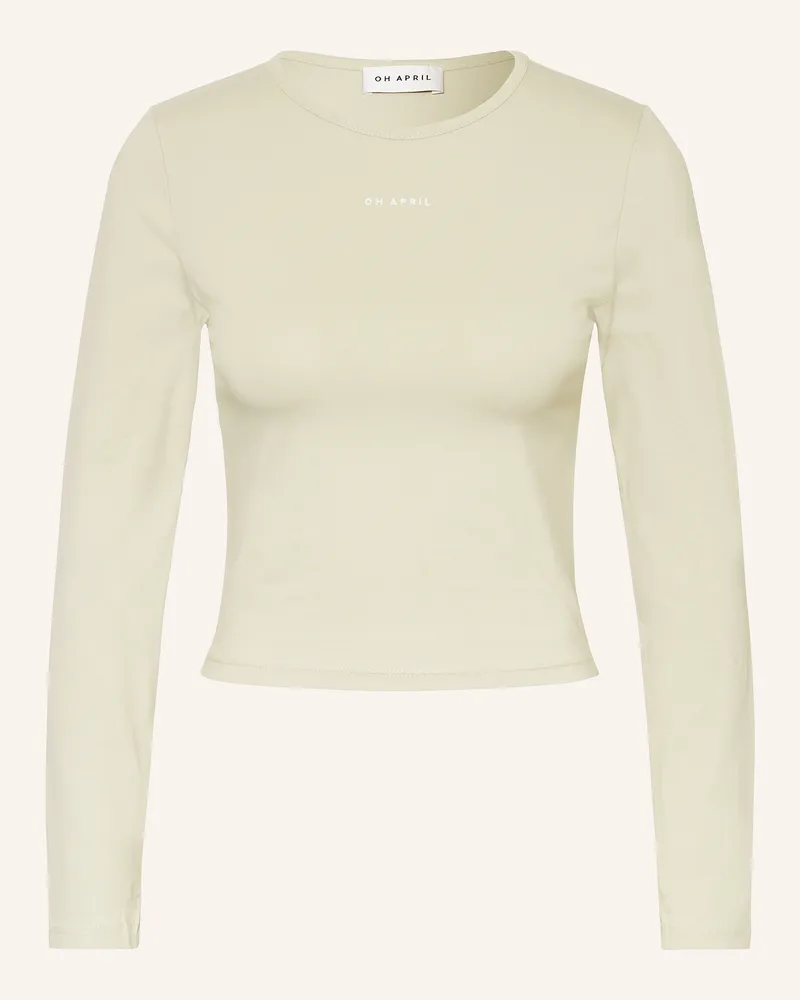 OH APRIL Cropped-Longsleeve Ica gruen Mint