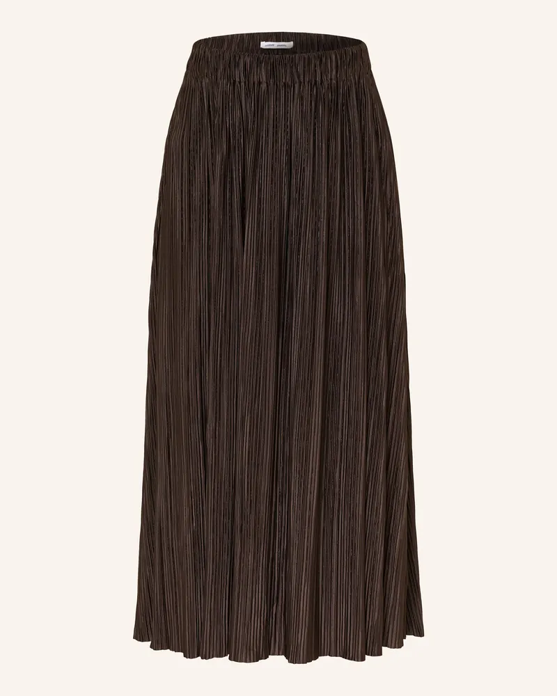 Samsøe & Samsøe Plisseerock Uma braun Dunkelbraun