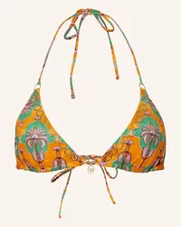 watercult Triangel-Bikini-Top PALM FESTIVAL Orange