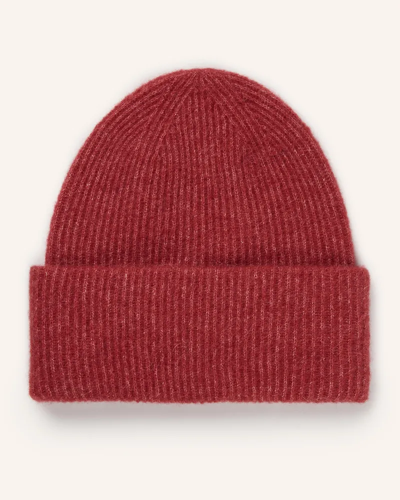Samsøe & Samsøe Mütze NOR mit Alpaka Dunkelrot