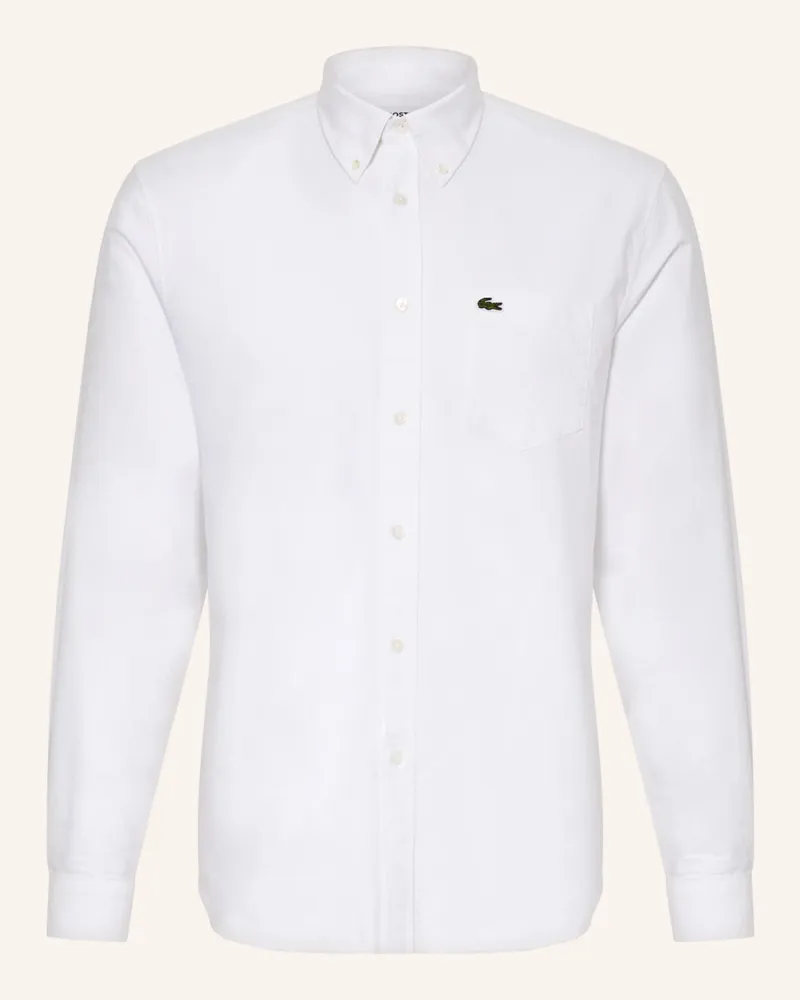Lacoste Oxfordhemd Regular Fit Creme