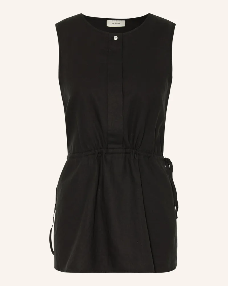 InWear Top Rowaniw Mit Leinen schwarz Schwarz