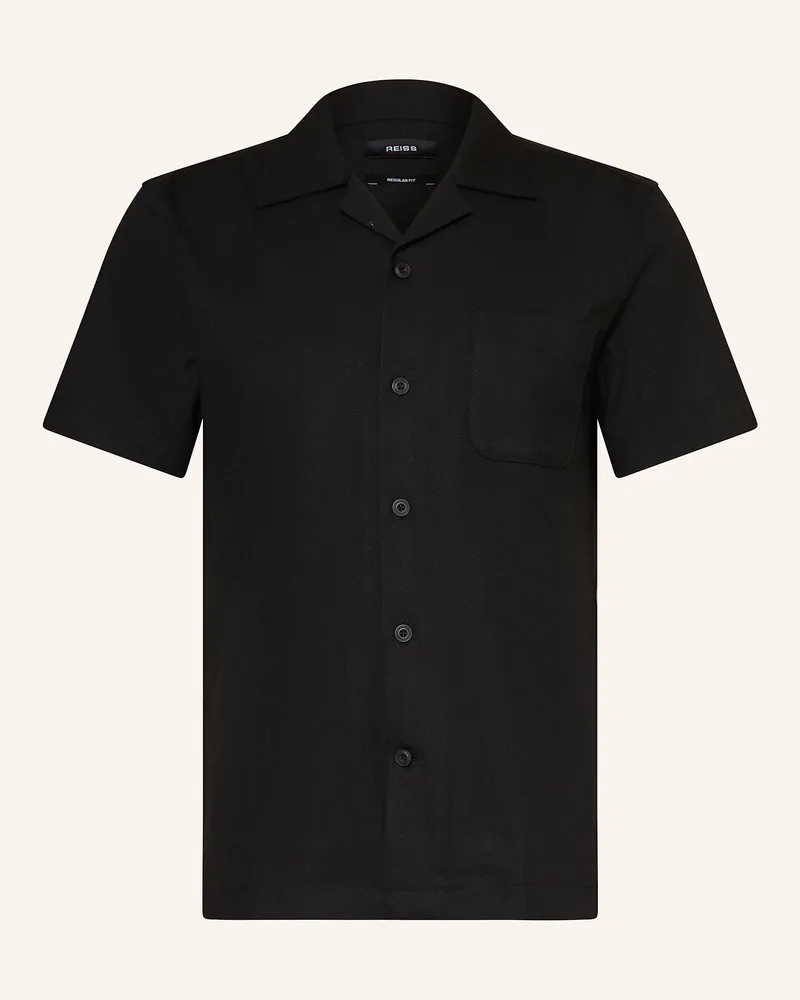 Reiss Resorthemd NITUS Regular Fit Schwarz