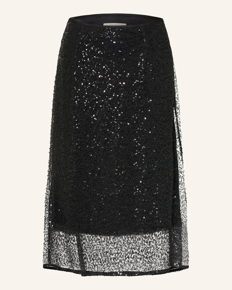 Selected Rock Mit Pailletten Und Schmuckperlen schwarz Schwarz