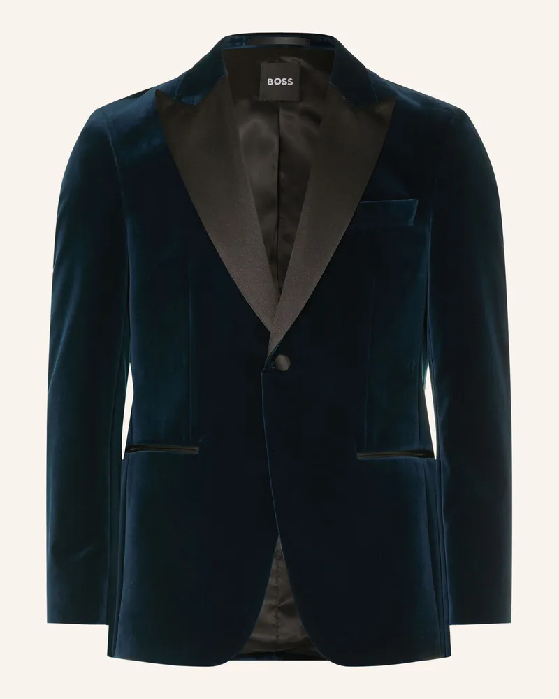 HUGO BOSS Samtsakko Hutson Slim Fit blau 479