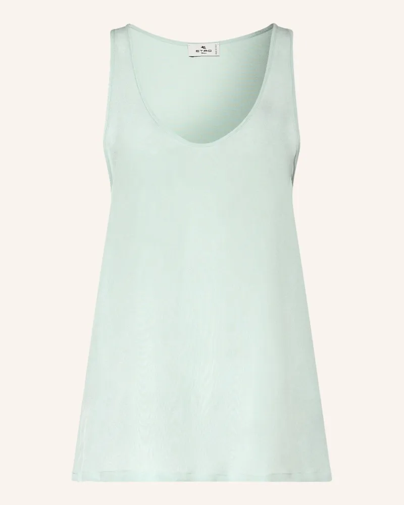 Etro Seidentop blau Hellblau