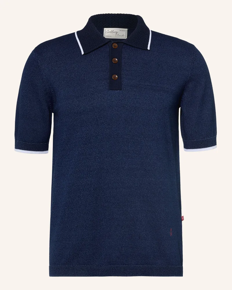 Mos Mosh Strick-Poloshirt Mmgfrancesco blau Dunkelblau