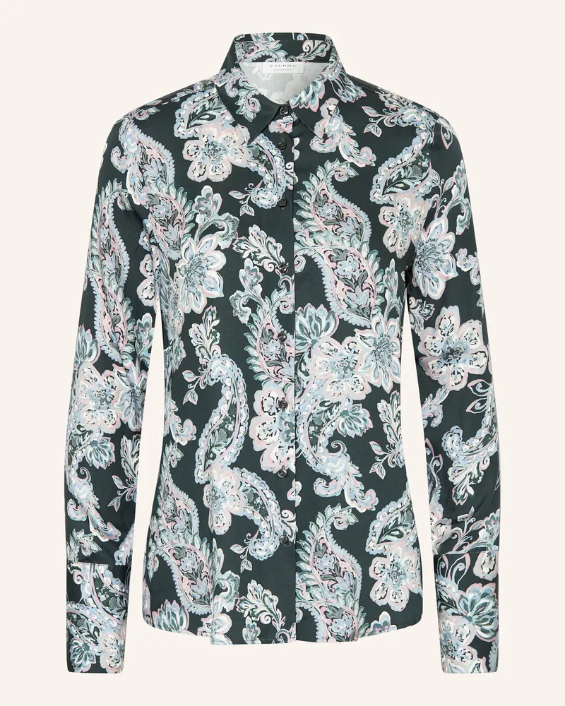 Eterna Hemdbluse aus Satin Dunkelgrün