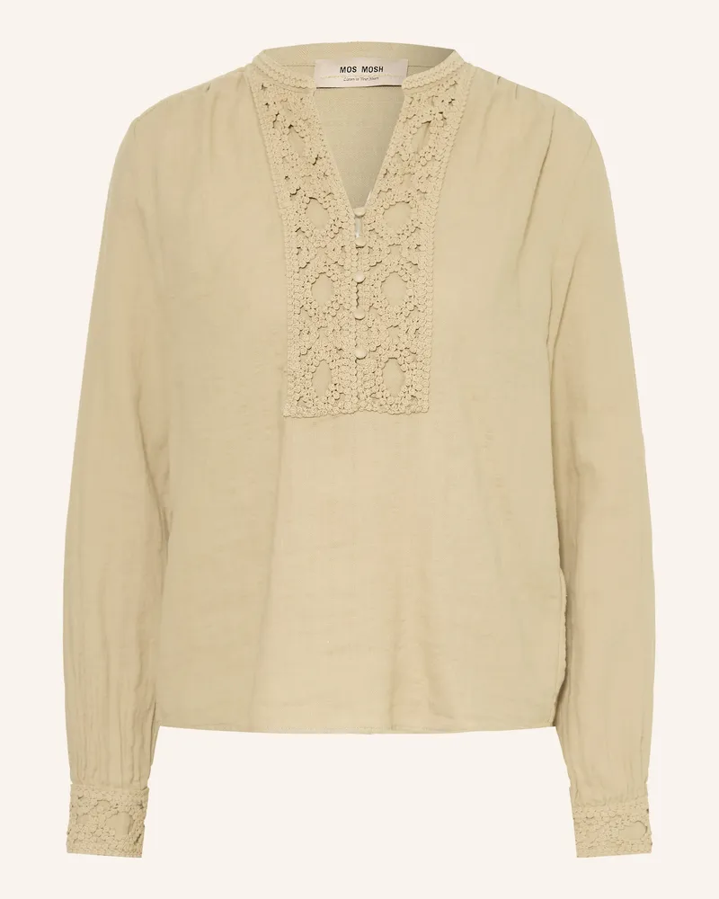 Mos Mosh Blusenshirt MMEVANDA mit Leinen Hellgrün