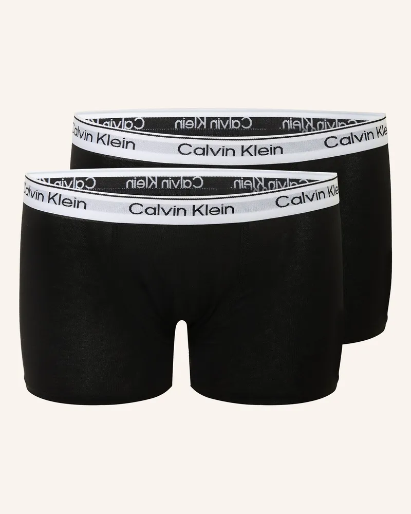 Calvin Klein 2er-Pack Boxershorts Icon Cotton Stretch schwarz Schwarz