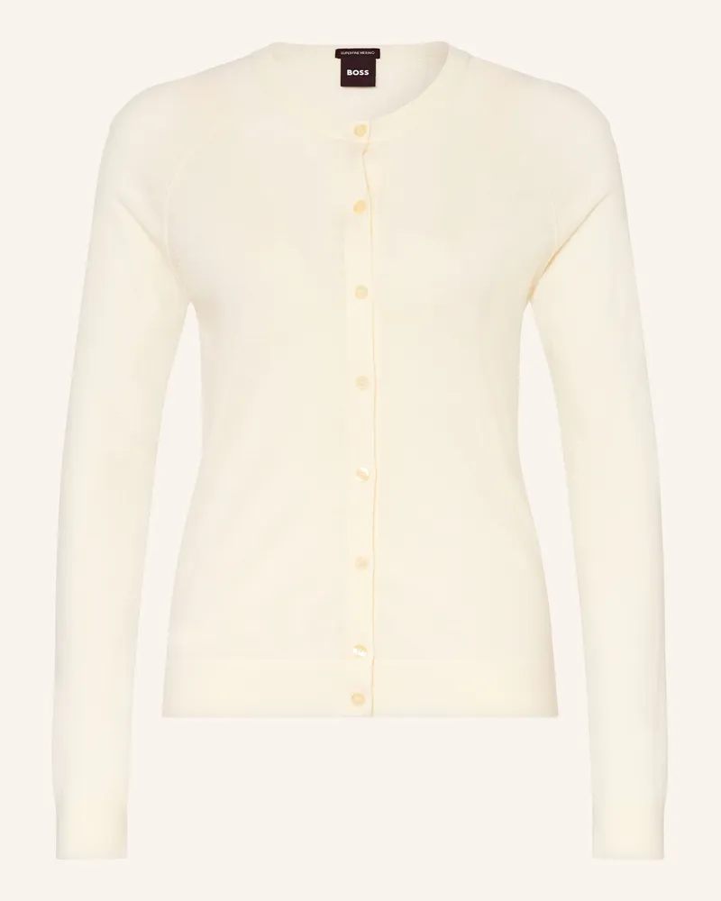 HUGO BOSS Strickjacke FONAMI Creme
