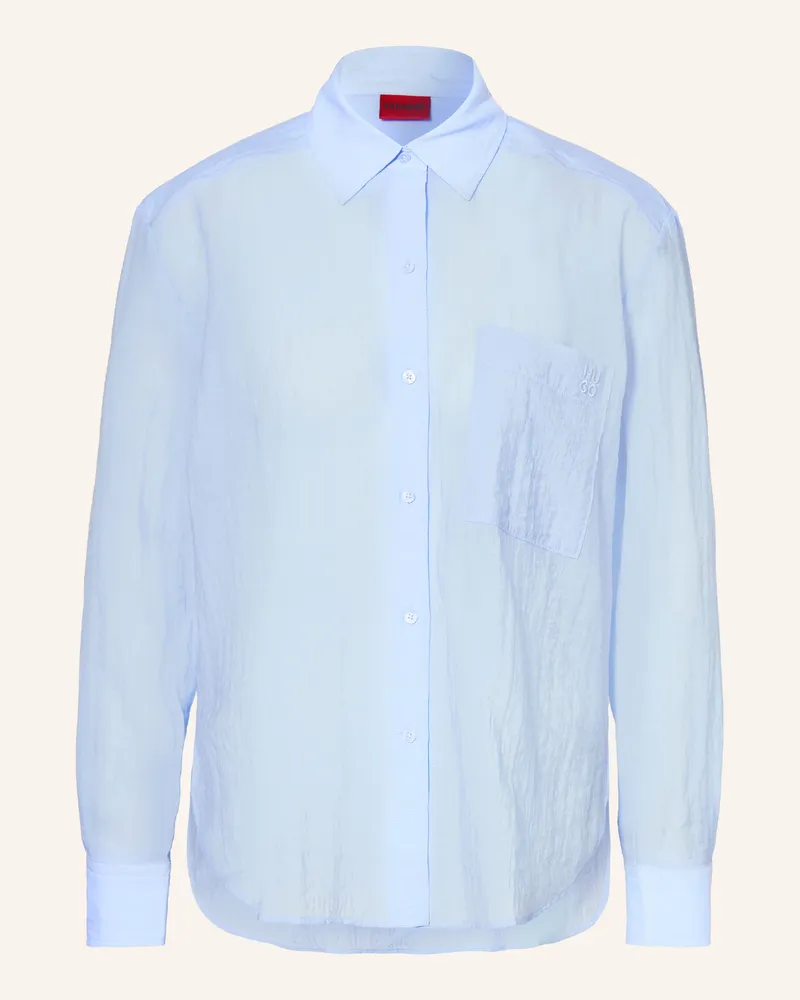 HUGO BOSS Hemdbluse Ellodhy blau Hellblau