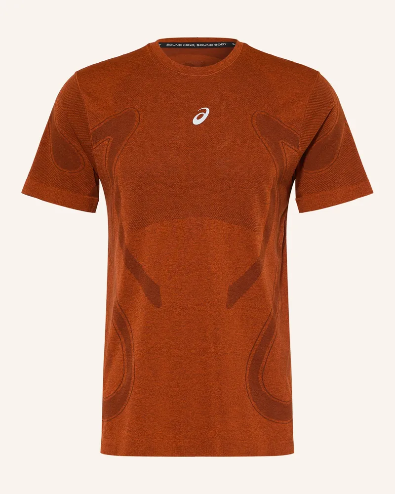Asics Laufshirt Road Seamless Ss rot Rot