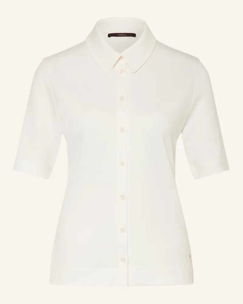 windsor. Jersey-Poloshirt weiss Weiss