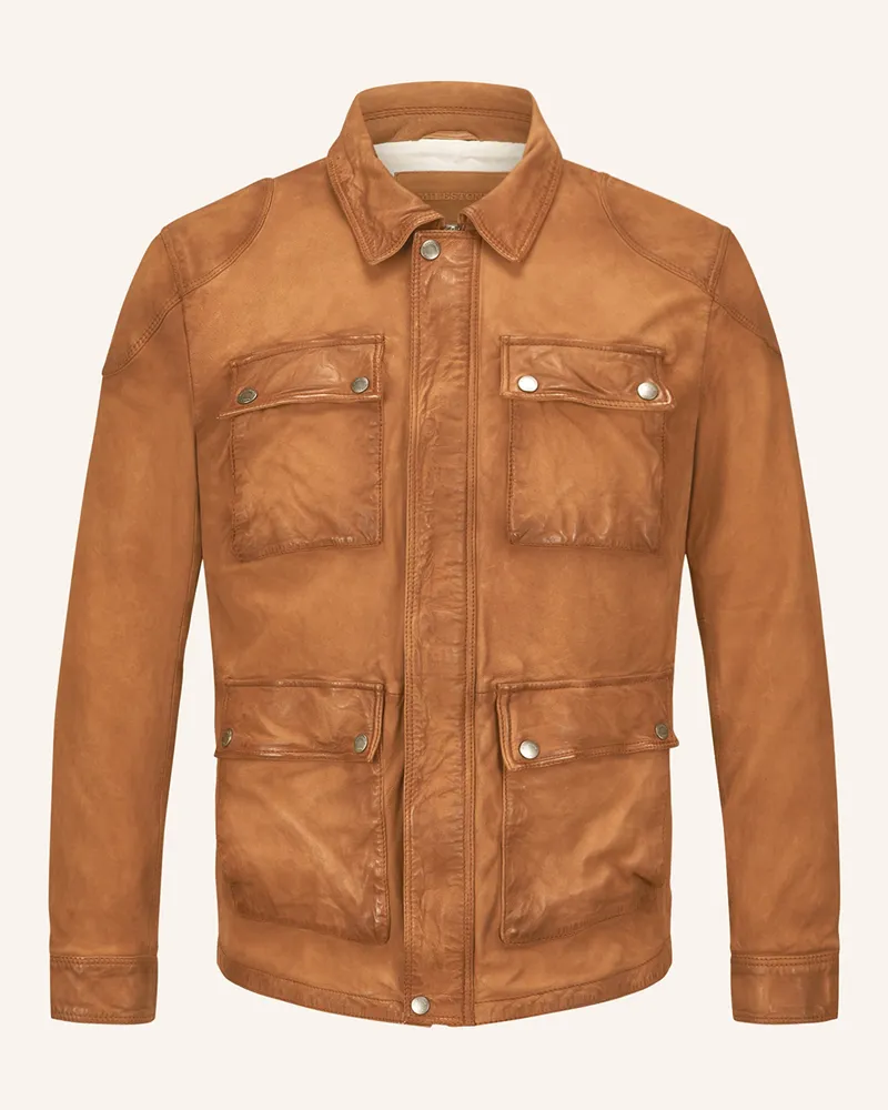 Milestone Fieldjacket Mslennard Aus Leder braun Braun