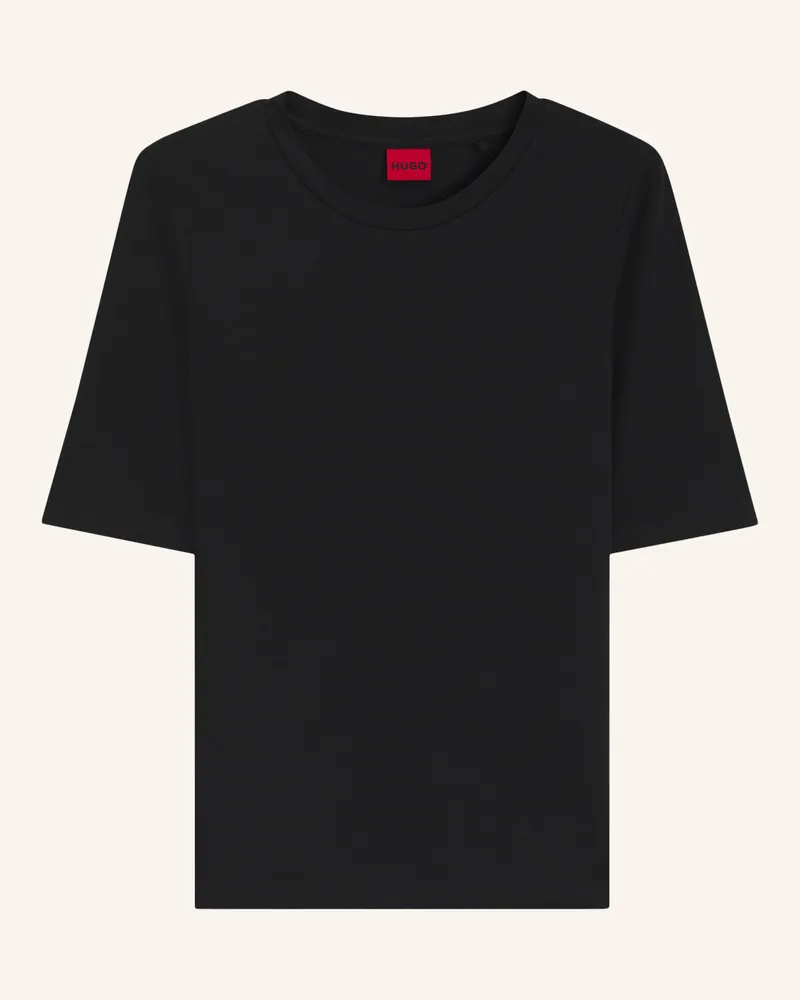 HUGO BOSS T-Shirt Darnelia Slim Fit schwarz Schwarz