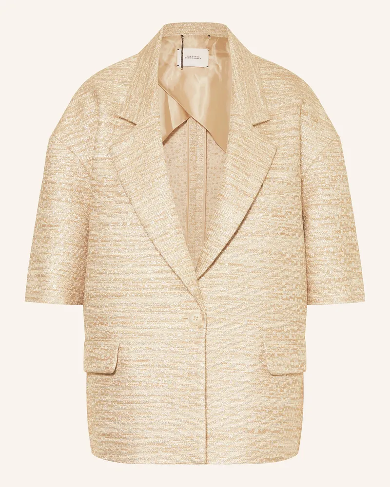 Dorothee Schumacher Blazer SHINY COOLNESS mit Glitzergarn Camel