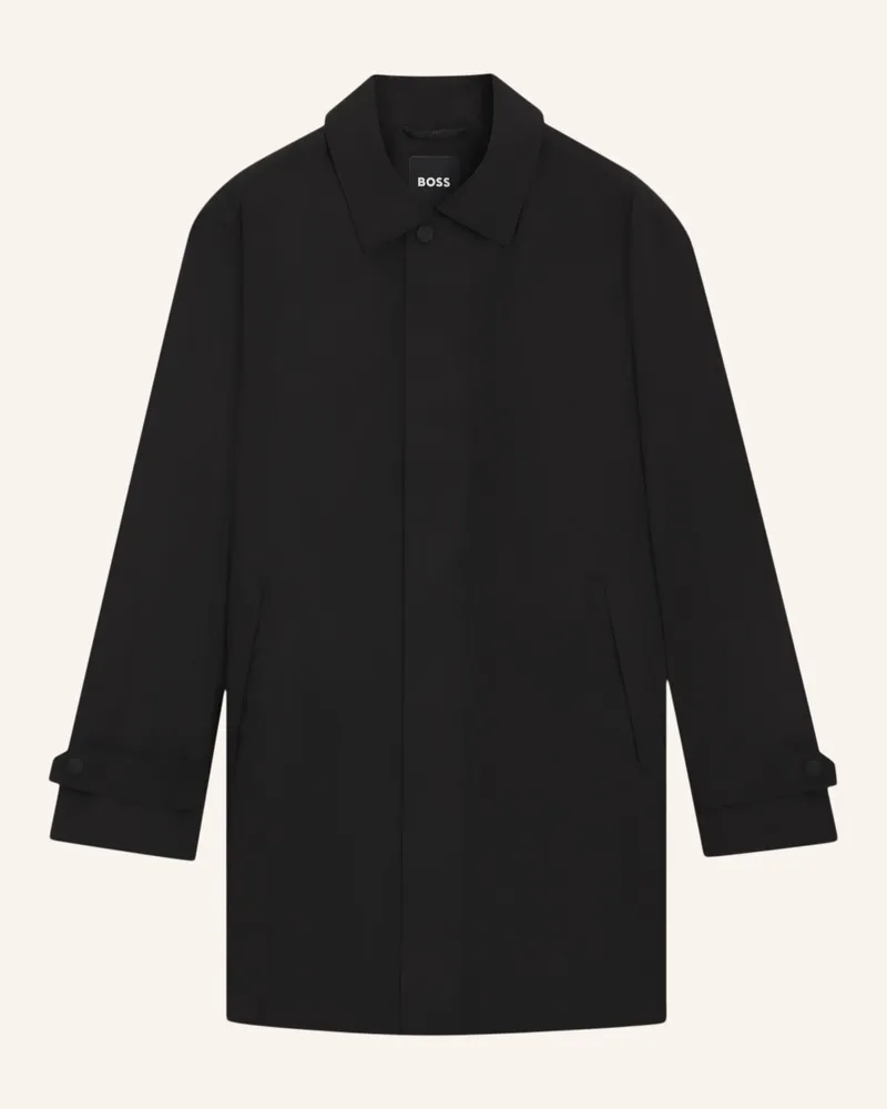 HUGO BOSS Klassischer Mantel P-JARED-GORETEX-253F Regular Fit Schwarz