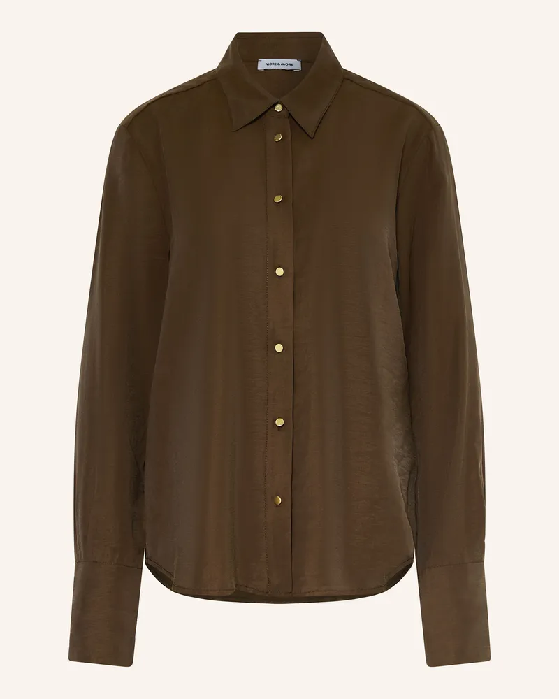 More & More Blusentop Dunkelbraun