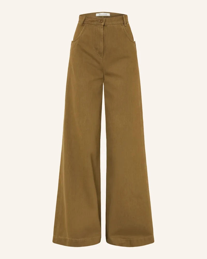 Max Mara Wide Leg Jeans Alamaro gruen 002