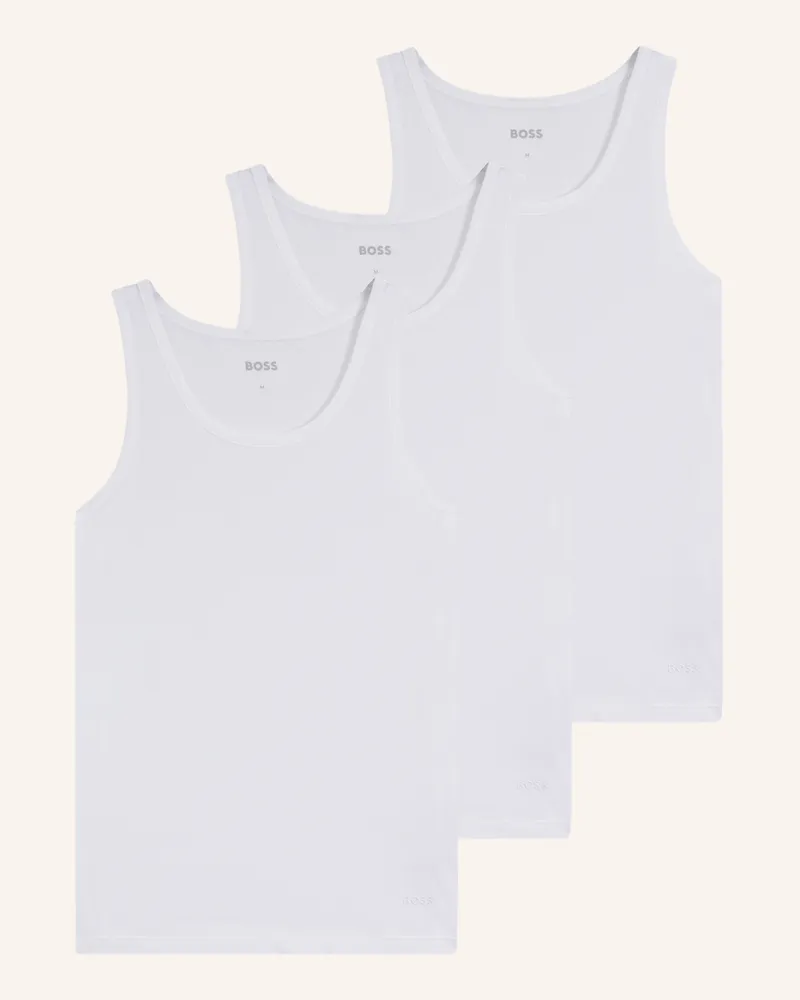 HUGO BOSS 3er-Pack Unterhemden weiss Weiss