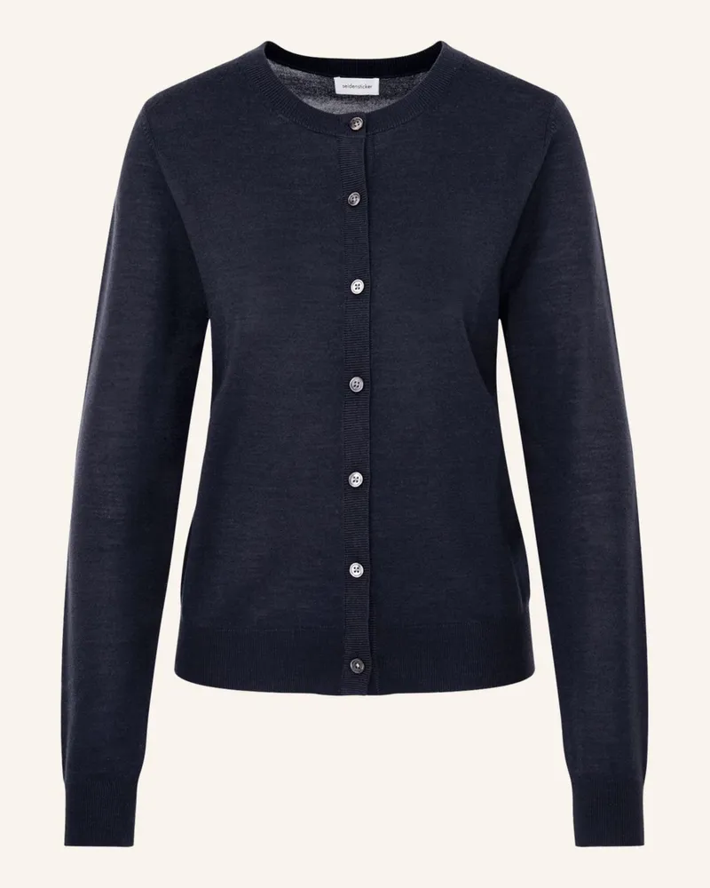 Seidensticker Strick-Jacke, Cardigan blau Dunkelblau