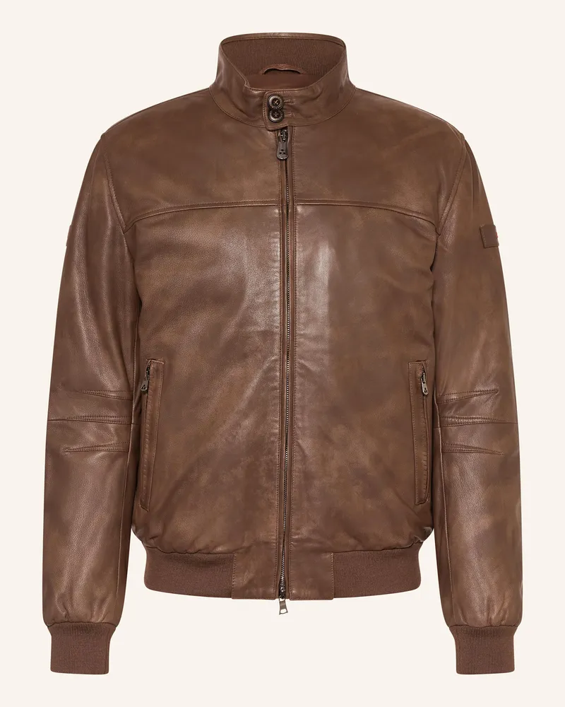 Peuterey Daunenjacke FIONIA TT aus Leder Braun