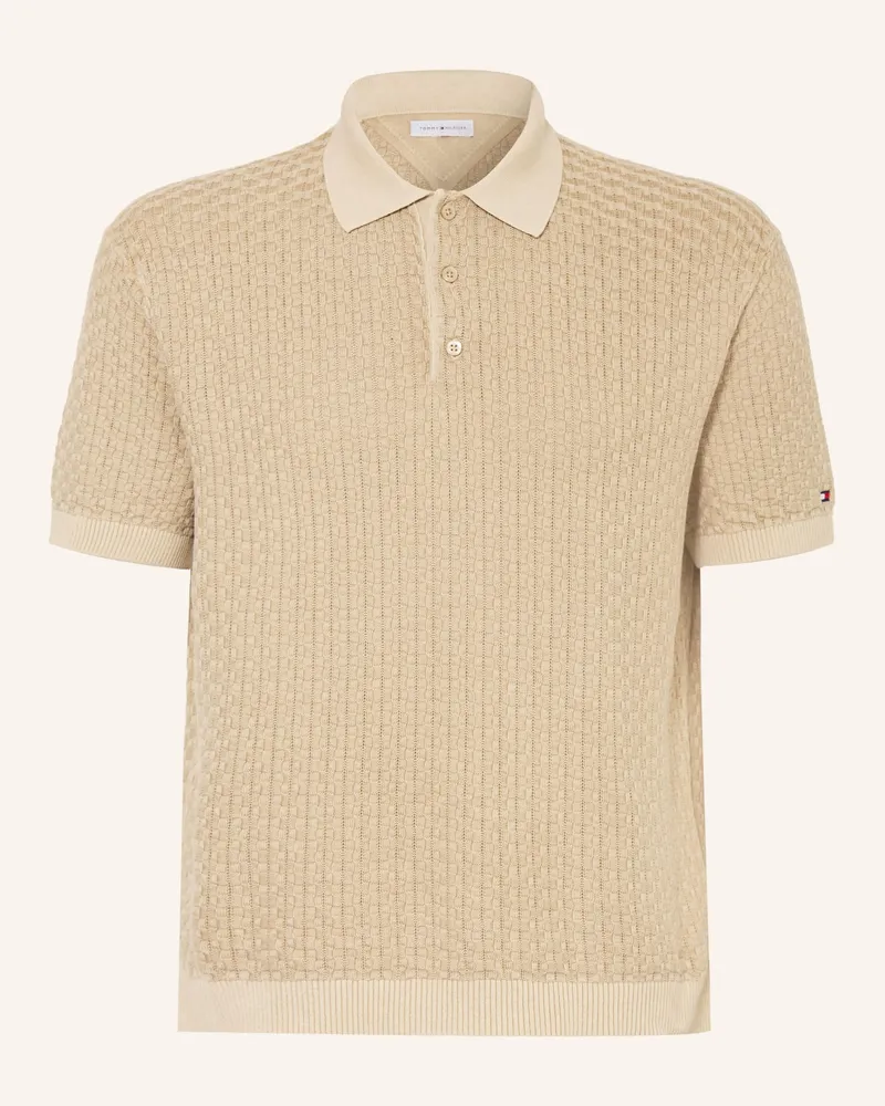 Tommy Hilfiger Strick-Poloshirt beige Beige