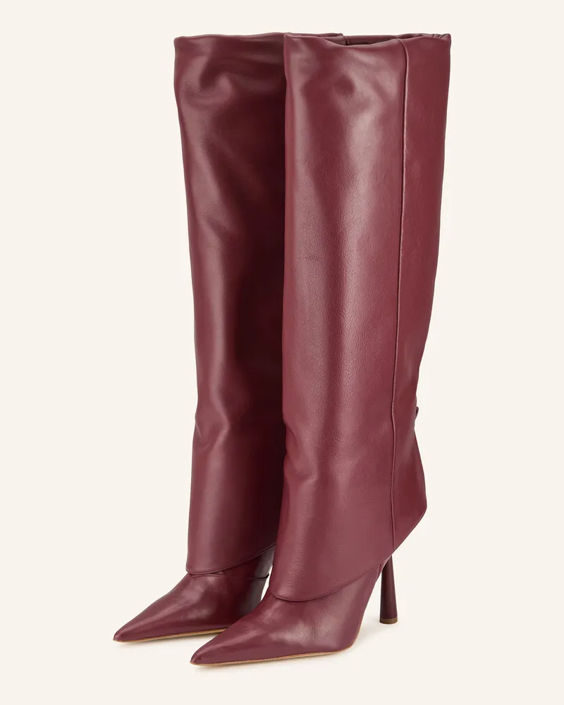 Gia Borghini Stiefel ROS31 Dunkelrot