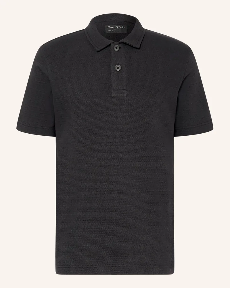Marc O'Polo Jersey-Poloshirt Regular Fit schwarz Schwarz