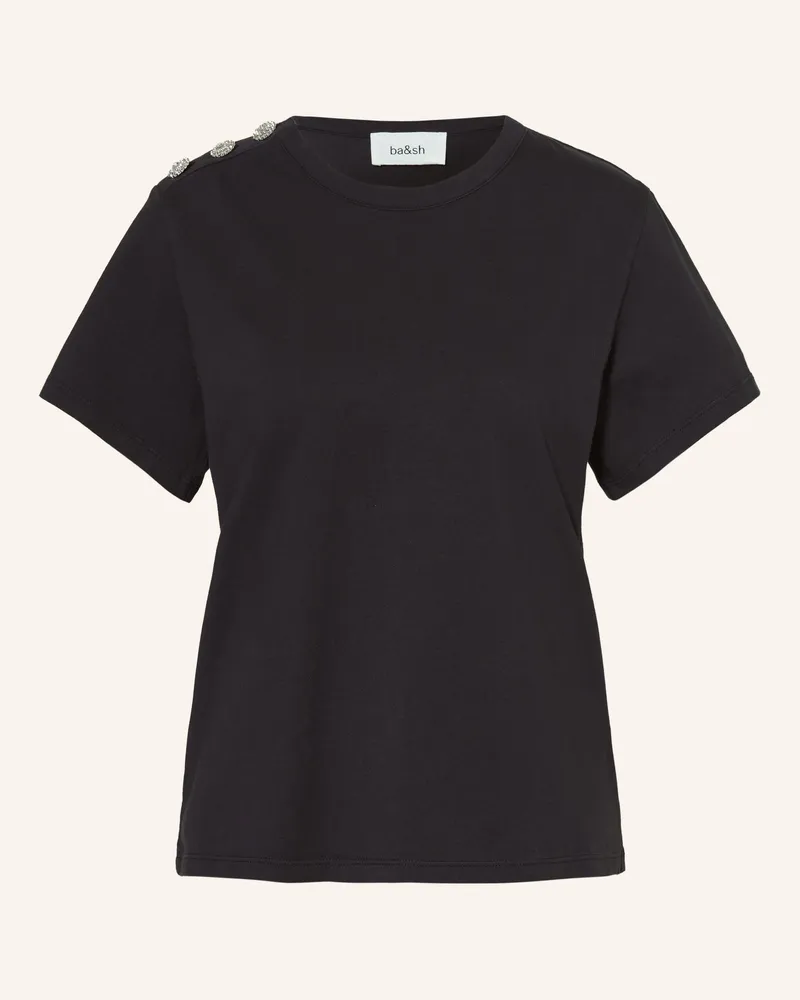 ba&sh T-Shirt ELMER mit Schmucksteinen Schwarz